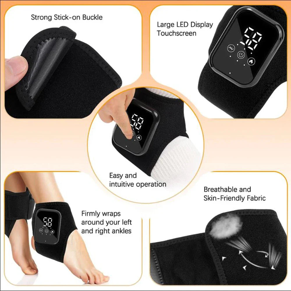 Electric Heat And Vibration Ankle Massager