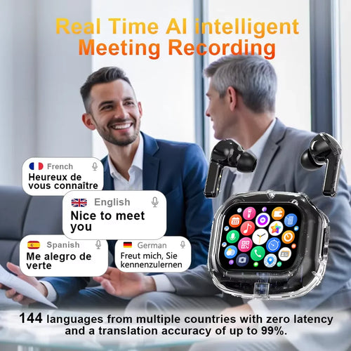 Bluetooth Headphones 144 Language Real Time Translation Earphones