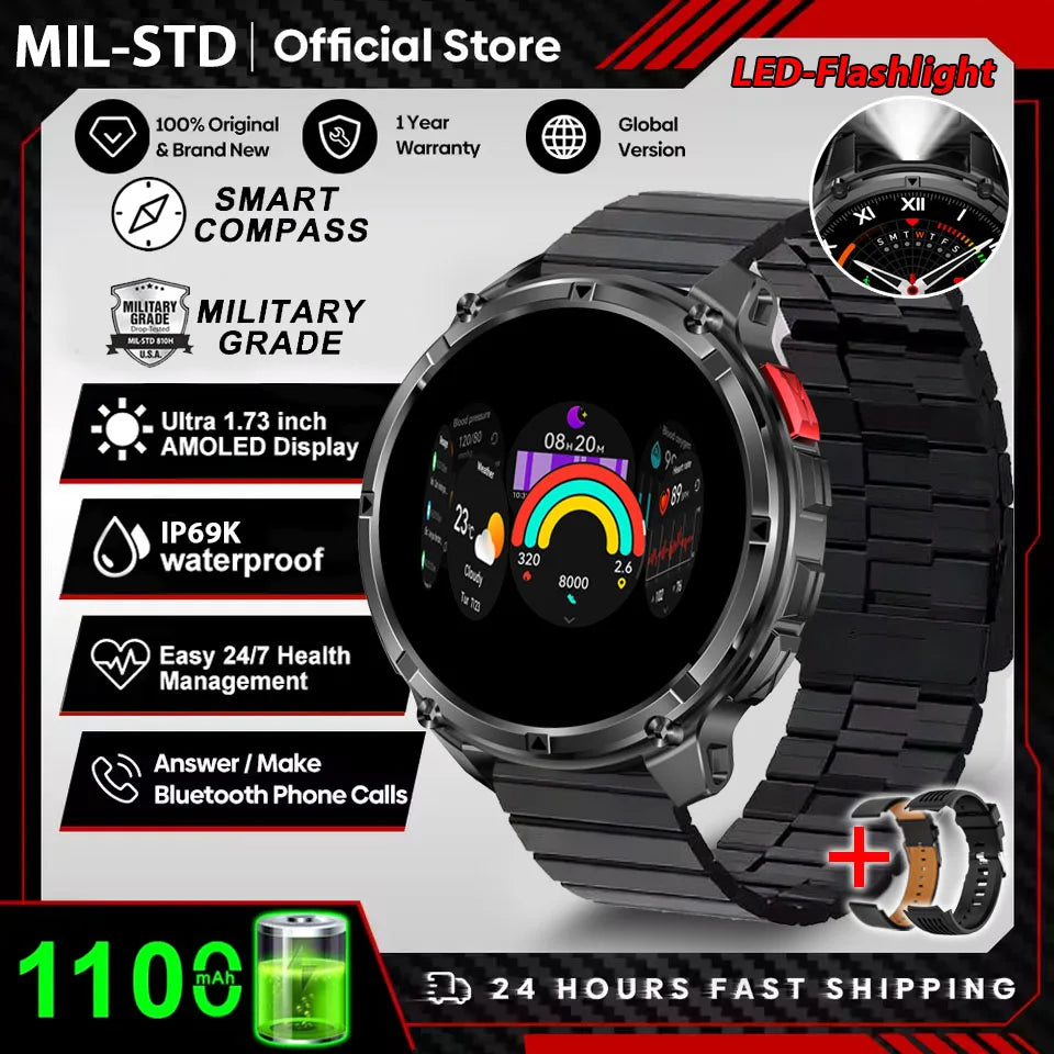 T-REX3 1100mAh Battery Smart Watch Men