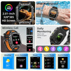 Military Smart Watch 1400mAh Battery Fitness Tracking Waterproof