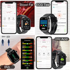 ECG Smart Watch BT Call Heart Rate Blood lipids Uric acid Health Monitor
