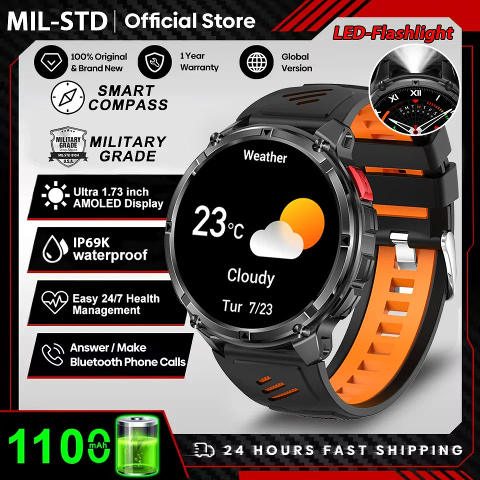 T-REX3 1100mAh Battery Smart Watch Men