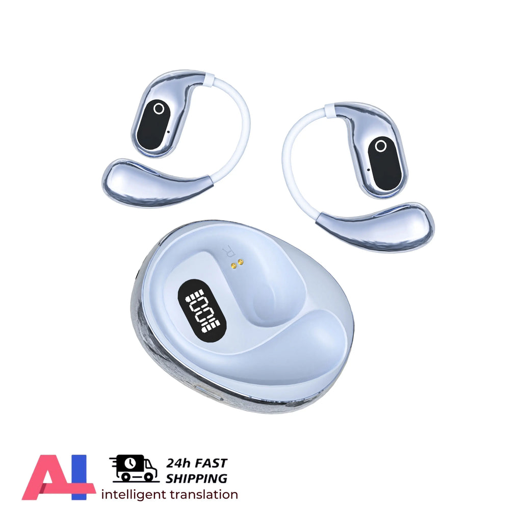 2PCS Translator Headphones 144 Languages Wireless Real Time Translation Bluetooth headset