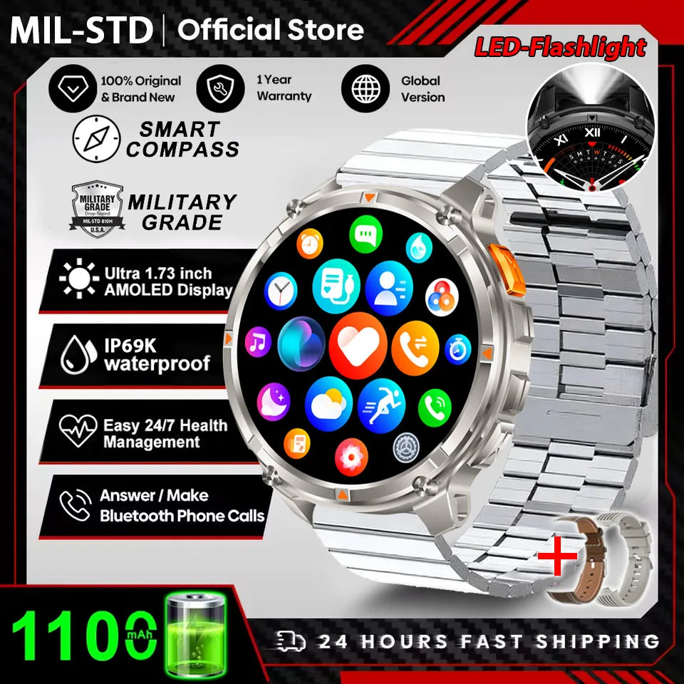 T-REX3 1100mAh Battery Smart Watch Men