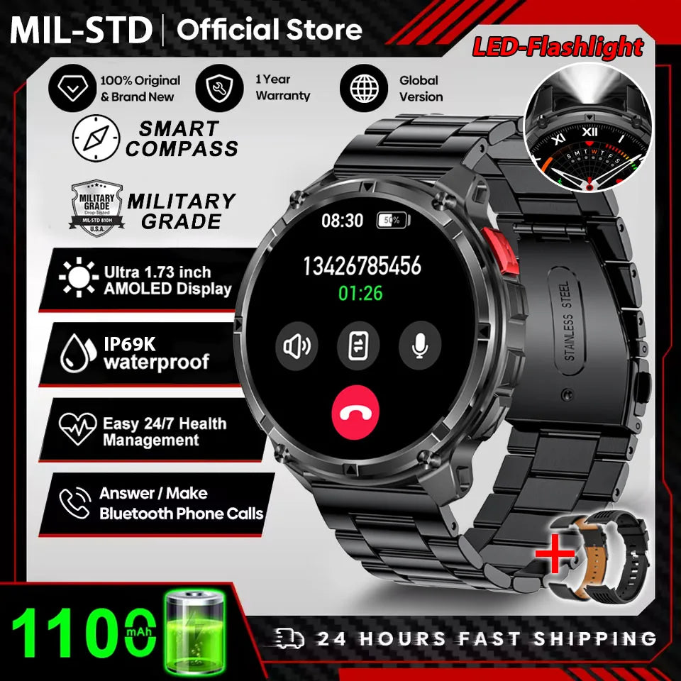 T-REX3 1100mAh Battery Smart Watch Men